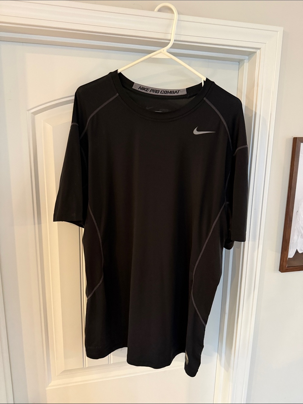 Nike Black pro combat fitted Short Sleeve Performance Tee